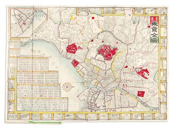 (TOKYO.) Group of 3 color-printed folding maps.